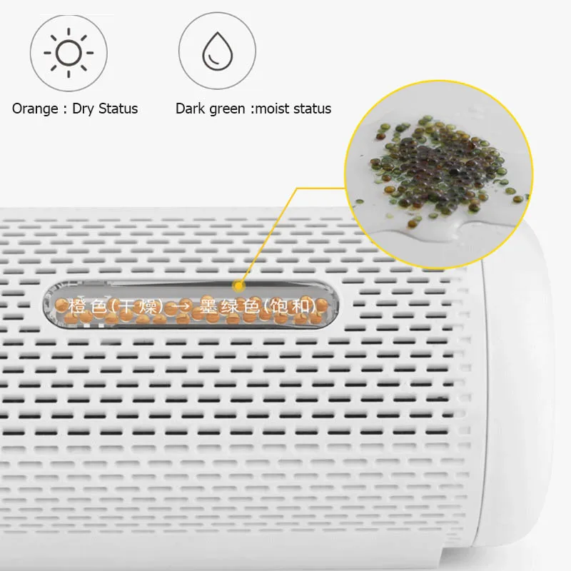 Xiaomi Deerma Recyclable Mini Dehumidifier Reduce Air Humidity Dry/Wet Visual Window Holes Design Moisture Absorption Drying H20