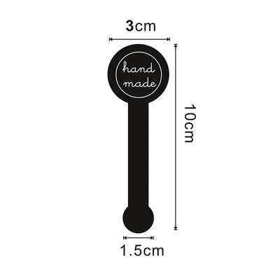 40/100/120pcs Long/short Stick Sticker Hand Made Custom Bottle Beef Jam Cake Puff Seal Paste Biscuit Bag Decoration Stick