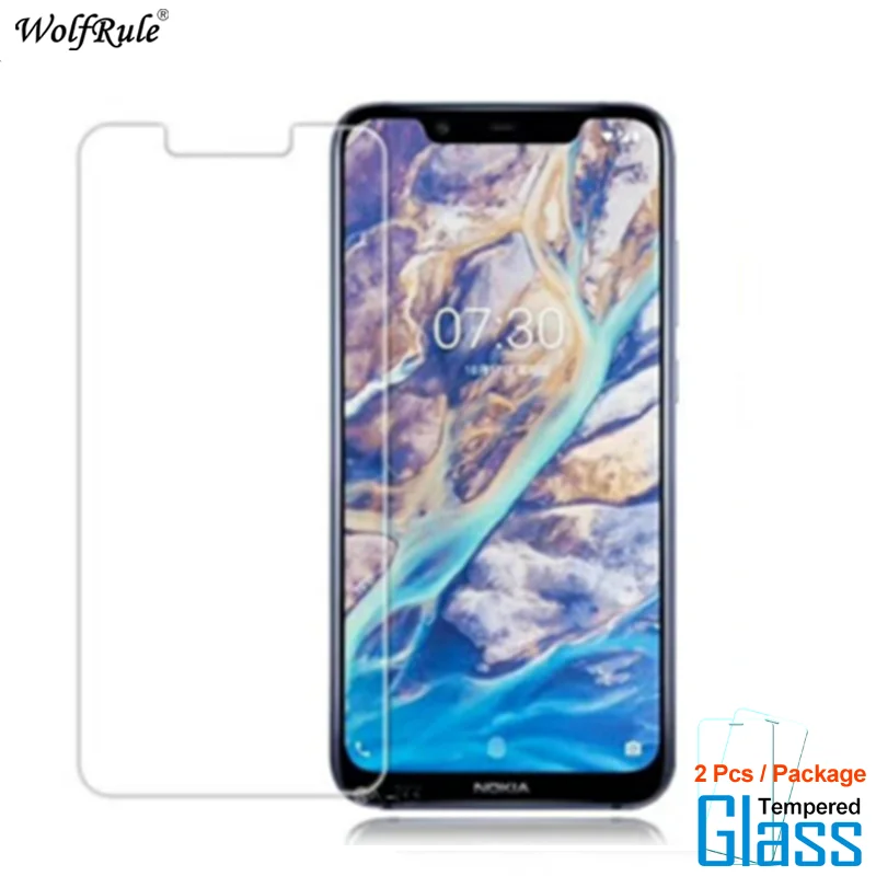 

2Pcs For Glass Nokia 8.1 Screen Protector Tempered Glass For Nokia 8.1 Glass Protective Phone Film For Nokia X7 2018