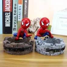 Home Decor статуэтки 2 шт. пастырской Стиль смолы Мстители Человек-паук пепельница творческий фигурка Craft исследование орнамент Бизнес подарки