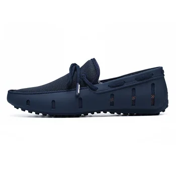 

2021 Plus Size 46 Men Cool Slip On Flats Loafers Male Casual Mesh Green Comfortable Flats Adult Breathable Blue Quality Shoes