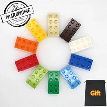 MARUMINE, большие кирпичи, 2x4, Duplo, блок, 30 шт./лот, классический набор, Обучающие игрушки, подарок для детей, сделай сам, набор строительных кирпичей