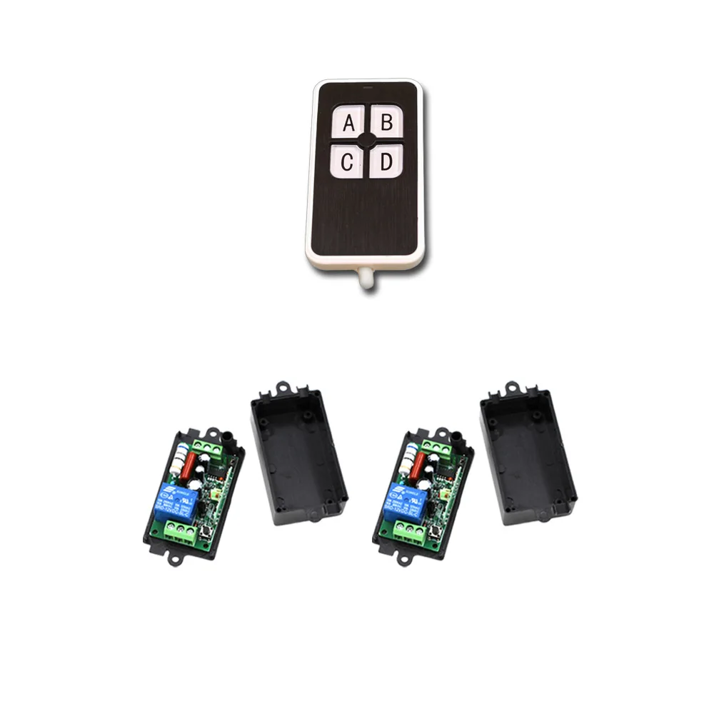 

Hot Sales 1Transmitter+2 Receiver Radio Remote Control Switch Wireless Remote Control with Case 315/433mhz for Choose