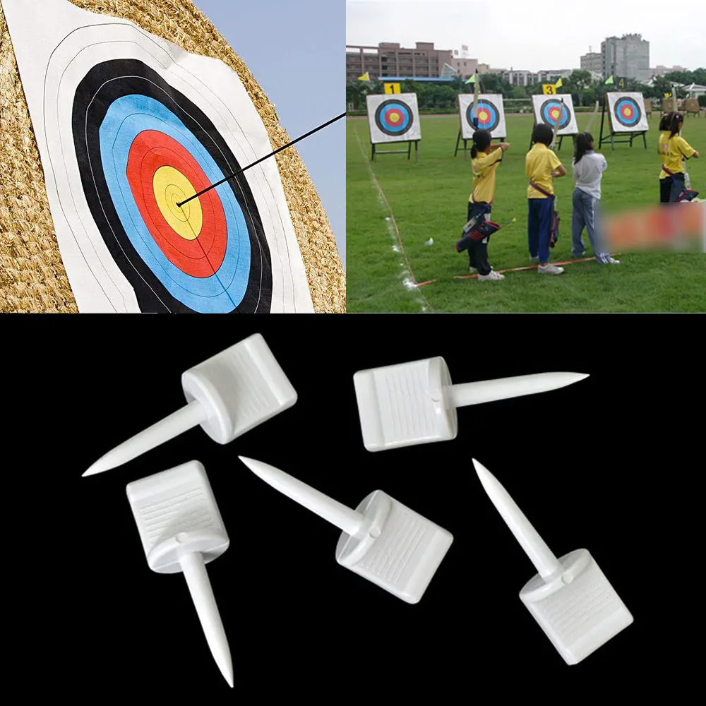 

Shooting Accessory Fixed Pin Plastic 5.5*2*0.9cm Immobilization Regular Target Nail Gifts Fasten Archery White Outdoor Sports