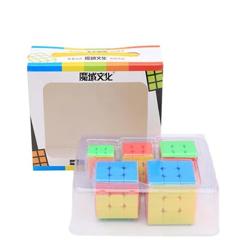 

MoYu 5Pcs/set Cubing Classroom MF9304 Mini 3x3 Magic Cube Fluorescence Six-color Gift Box Series Keychain magic cube