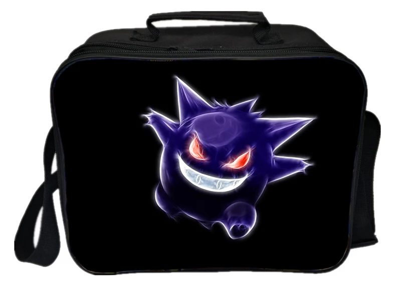 Новая сумка для обеда с покемонами Gengar Mewtwo для мужчин и женщин, для мальчиков и девочек, сумки для завтрака с Пикачу, красивые детские сумки для пикника, хранения обедов