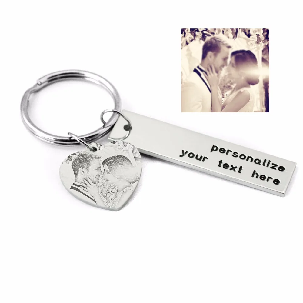 

Personalized Gift for Father's Day,Engraved any text Keychain,Custom Photo Keychain,Boyfriend Daddy Papa Gift,Gift for Him