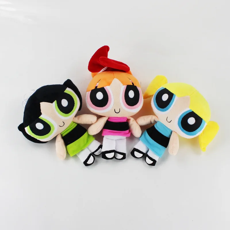 20 см power puff Bubbles Blossom Buttercup мягкие игрушки плюшевые куклы игрушки для девочек мультфильм аниме подарки