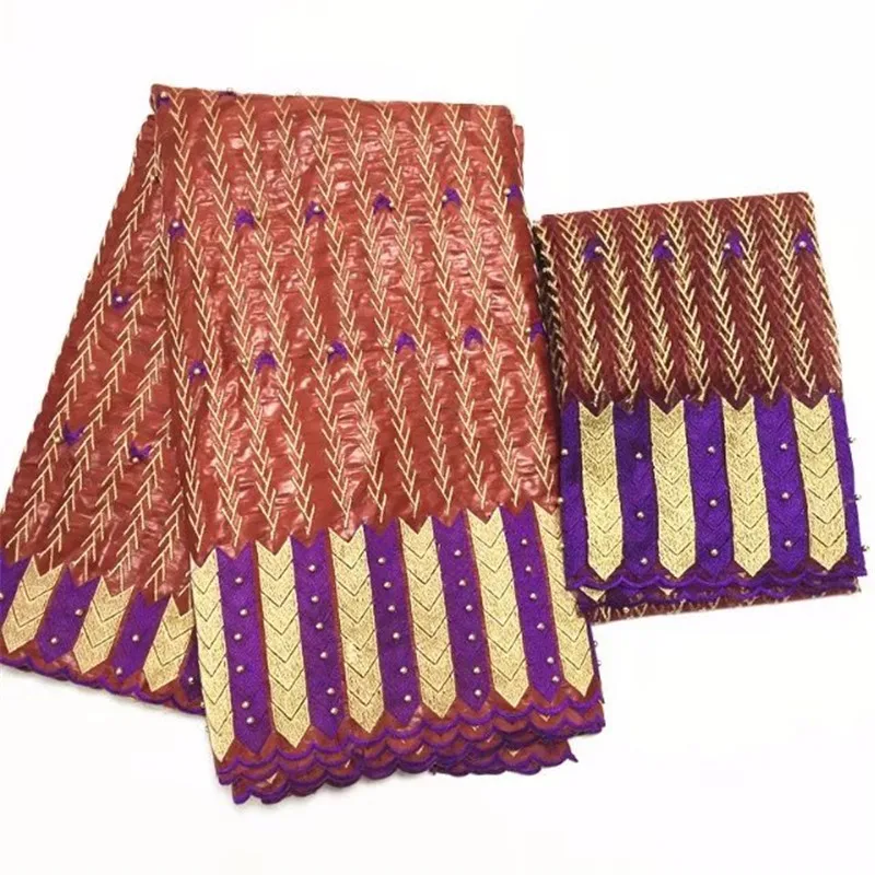 

PL!African lace fabric guinea bazin riche fabric set with 2yard french net lace for blouse 2018 latest bazin lace ! L30533