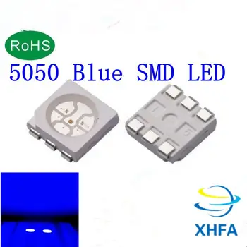 

2000PCS led diode 5050 blue smd/smt plcc-6 3-chips ultra bright light-emitting high quality diodes 460-470NM 5.0*5.0MM BLUE 5050