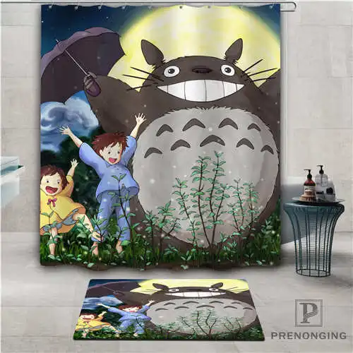Shower Curtain На заказ Тоторо(1) водонепроницаемый занавеска для душа коврик для дома ванной комнаты полиэстер ткань разные размеры#-01-12-214 - Цвет: Shower Curtain