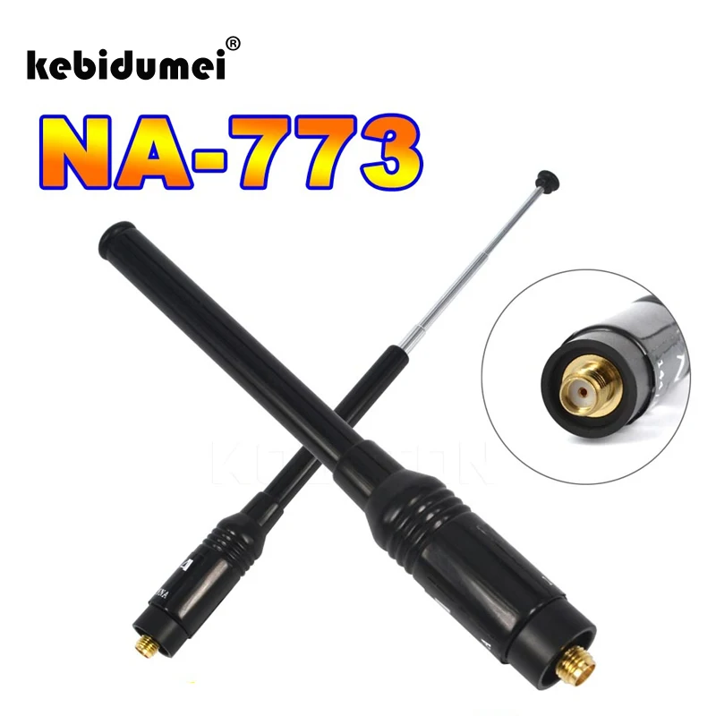 

kebidumei NA-773 SMA-F 144/430MHz Dual Band Antenna for BaoFeng UV-5R V2+ GT-3TP UV-82 UV-B5 UV-5RE Plus UV-8DR Radio