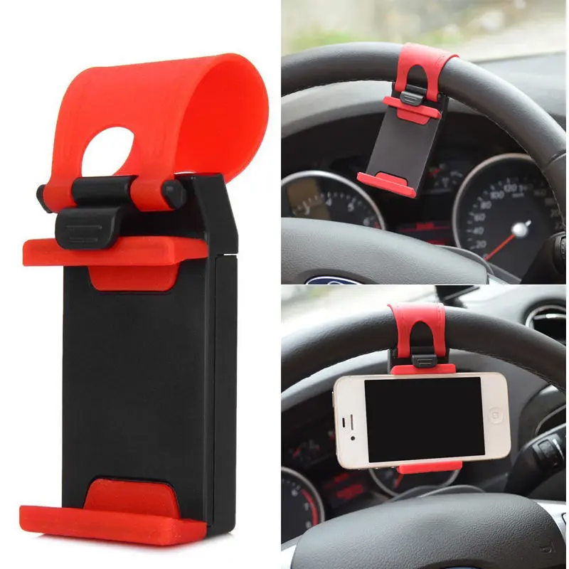 Universal Car Steering Wheel Clip Mount Holder Cradle Stand For iPhone