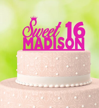 Fushia Decorations De Gateau Personnalisees Avec Nom Et Age Pour Fete De 16eme Anniversaire Pour Filles Aliexpress Fushia Decorations De Gateau Personnalisees Avec Nom Et Age Pour Fete De 16eme Anniversaire Pour Filles Aliexpress