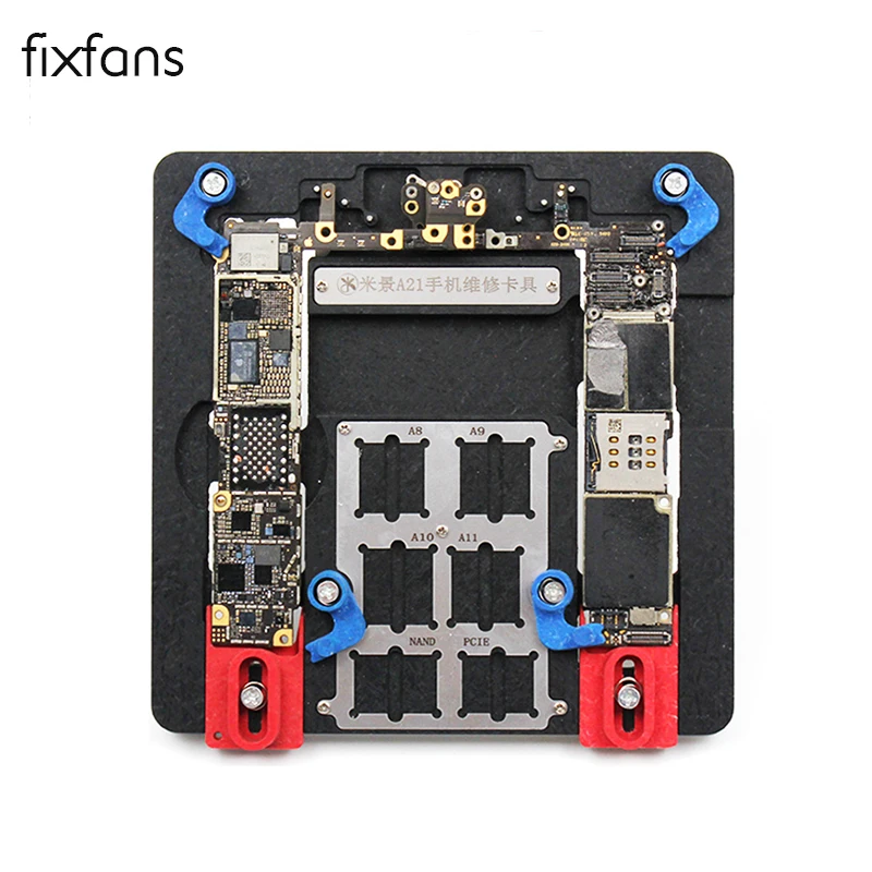 

FIXFANS Circuit Board PCB Holder Jig Fixture Work Station for iPhone 8 7 6S Plus 6 5S Logic Board A8 A9 A10 A11 Chip Repair Tool