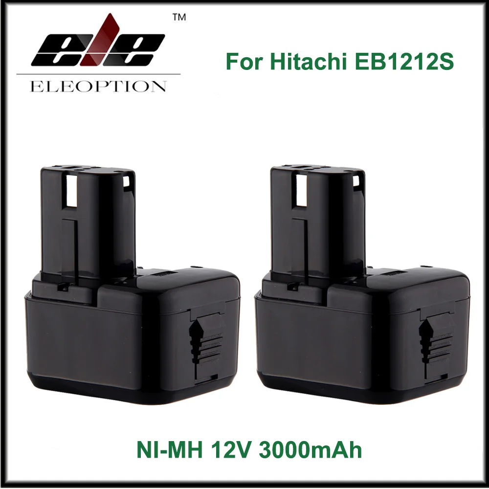

2PCS 12V Ni-MH 3.0Ah 3000mah Replacement Power Tool Battery for Hitachi EB1212S EB1214L EB1214S EB1222HL EB1230X EB1220BL 322629
