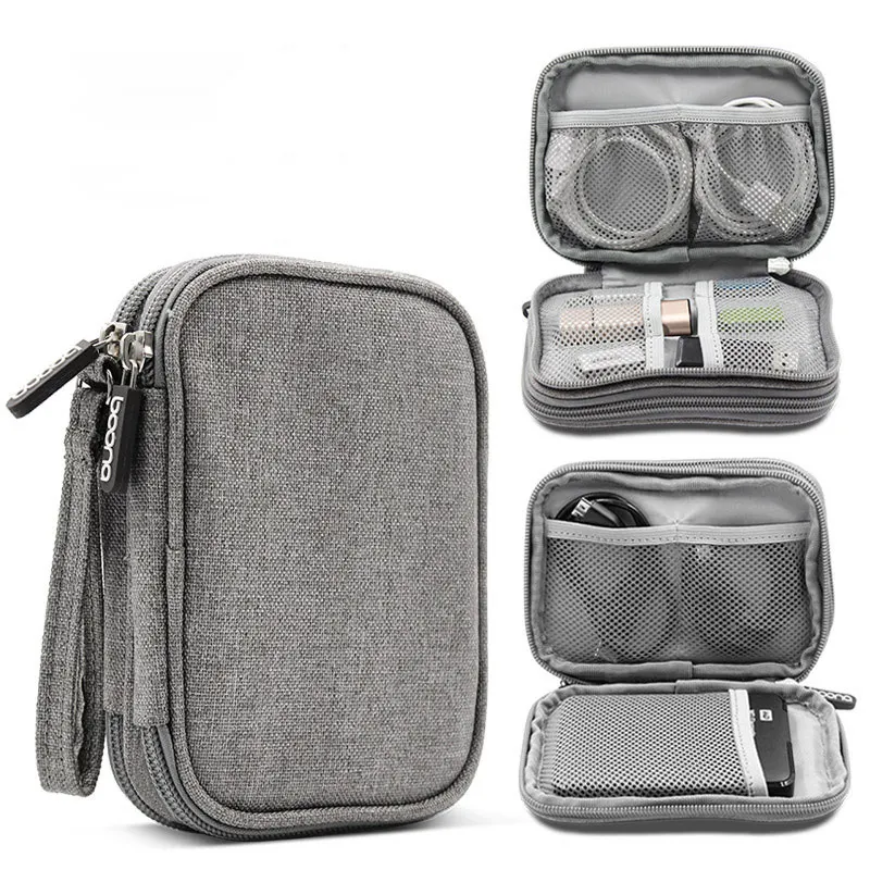 

Portable Digital Gadgets Storage Bag for 2.5'' HDD Data Cable Adapter Earphone Travel Electronics Accessories Organizer Pouch