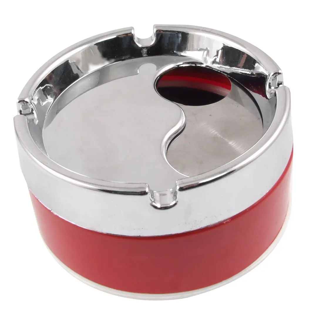 LNHF Big Wholesale Red Silver Tone Cigarette Ash Holder Removable Lid