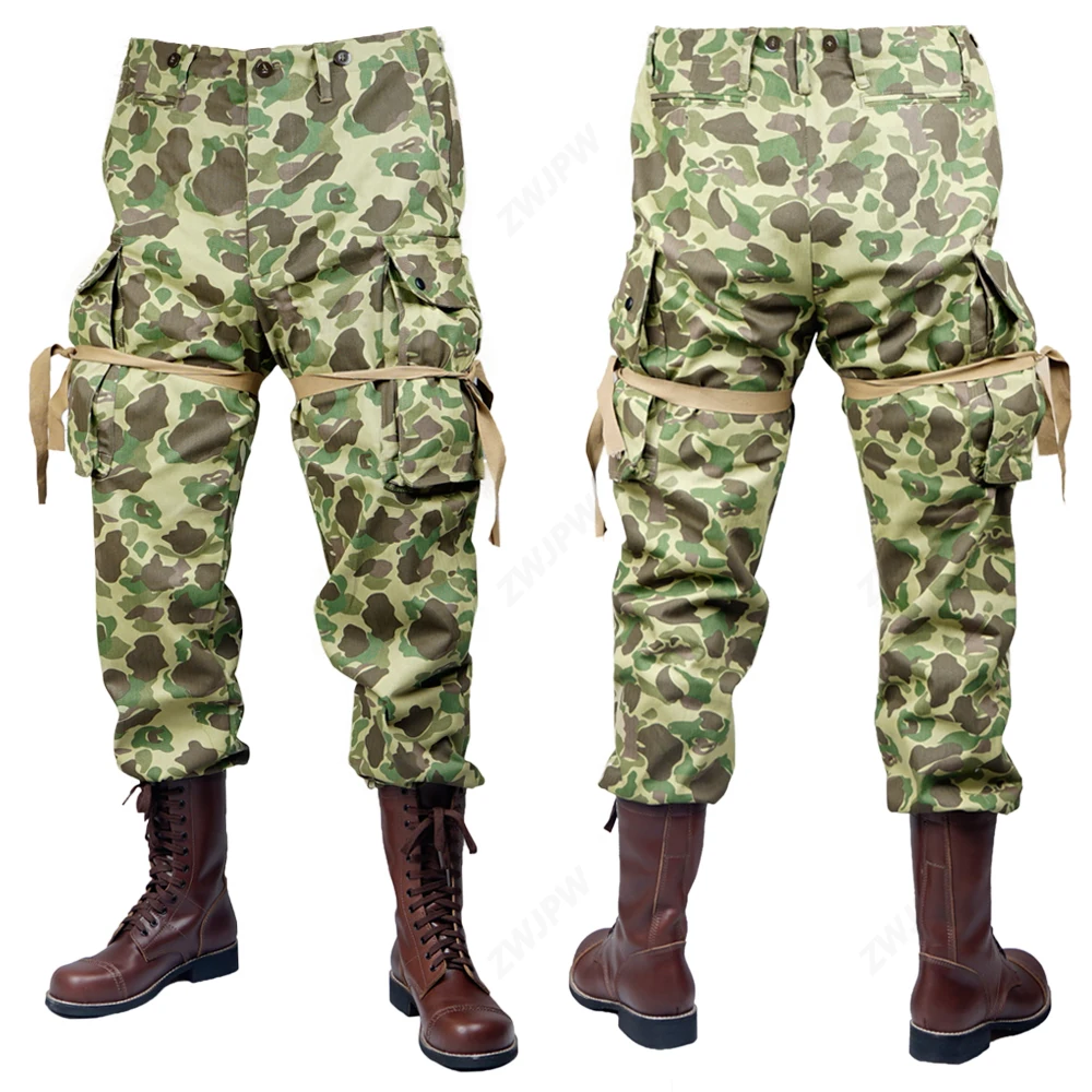

WWII WW2 US Army M42 Uniform 101 Air Force Paratroopers Troops Suits Pacific duck camouflage Pants US111021