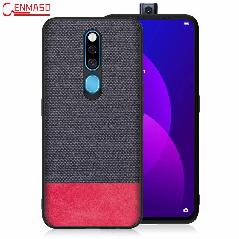 OPPO F11 Pro Case Cloth Fabric Silicone Shockproof Back ...