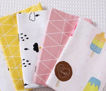 

4PCS 40 x50cm ice cream cotton fabric DIY cloth sewing tilda fabrics patchwork cotton tissue home textile