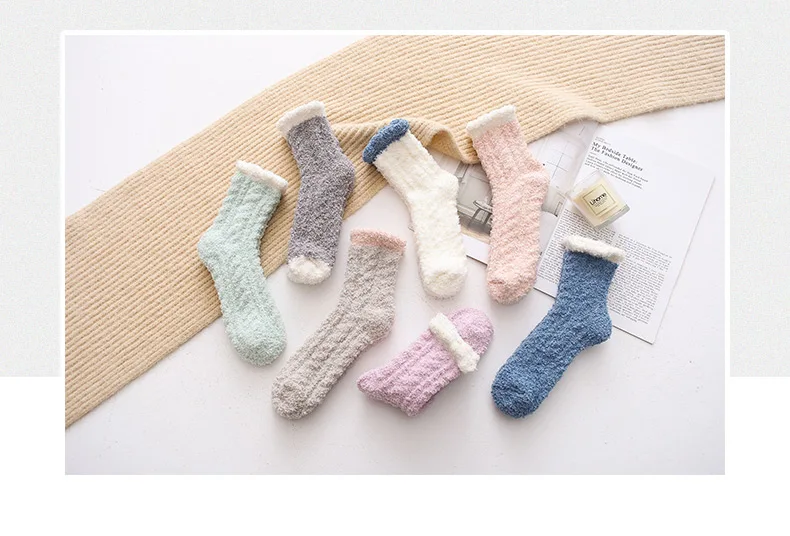 5 пар/лот пушистые носки корейский стиль Для женщин прикольные носки Винтаж японский носки до лодыжки Для женщин s Plus Размеры моды