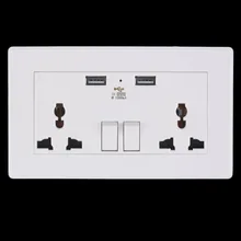Новое 1 шт. двойное USB электрическое настенное зарядное устройство док-станция розетка панель питания
