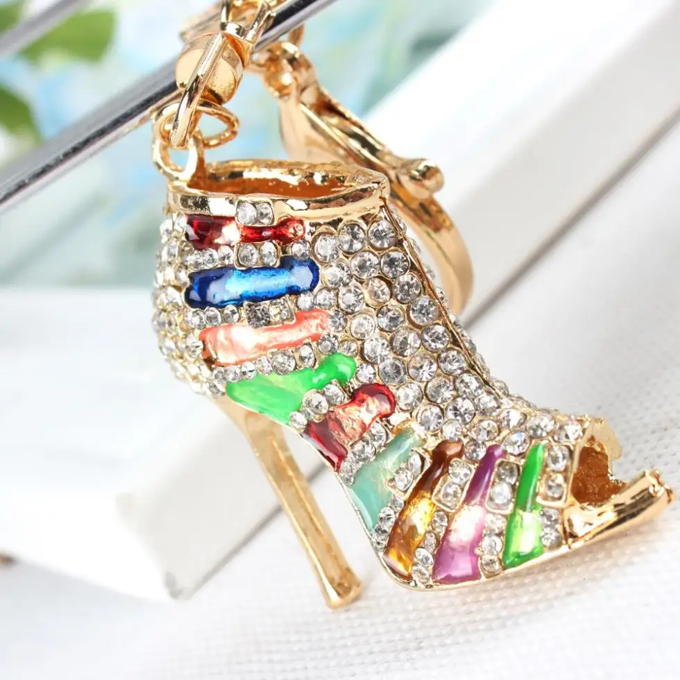 М обувь на высоком каблуке разноцветный Шарм кулон кристалл кошелек сумка брелок для женщин ювелирные изделия подарок на день рождения