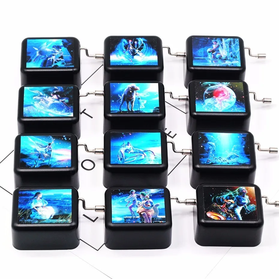 

Hand Shake Crystal Music Box 12 Constellation Sky City Theme Song Christmas Gift Birthday Commemorative Gift