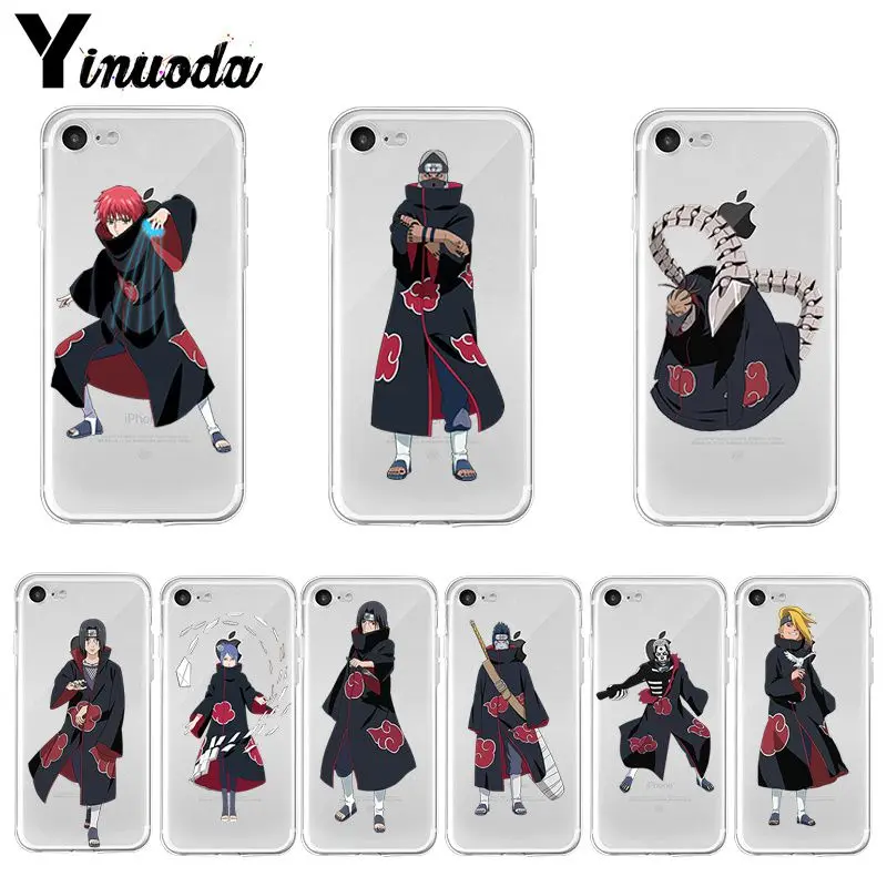 Yinuoda Naruto AKATSUKI уникальный новейший модный чехол для телефона iPhone 8 7 6 6S Plus X XS max 10 5 5S