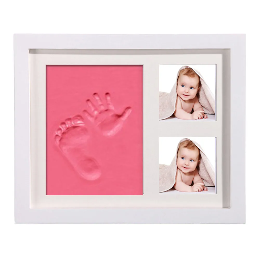 

Baby Memorable Hand Footprint Photo Frame Handprint Mud Set Baby Souvenirs DIY Handprint Soft Clay Non Toxic Easy To Use