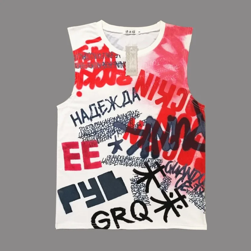 WXCTEAM Kpop G-футболка с изображением дракона, летняя футболка без рукавов, топ, футболка Bigbang GD G-Dragon, унисекс, граффити, жилет с цифровой печатью, футболка - Цвет: Многоцветный