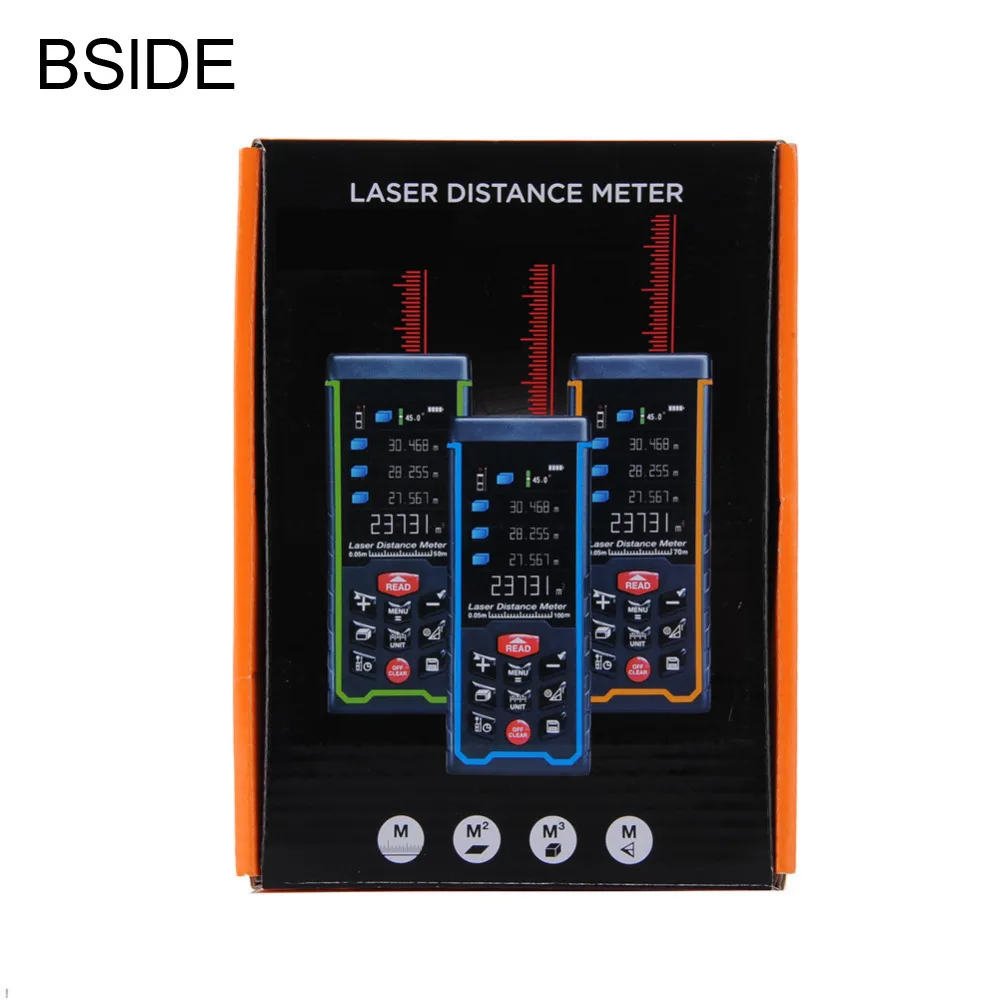 

Rangefinder 50m Handheld Rechargeable Digital Laser Distance Meter Range Finder Diastimeter Area Volume Measurement