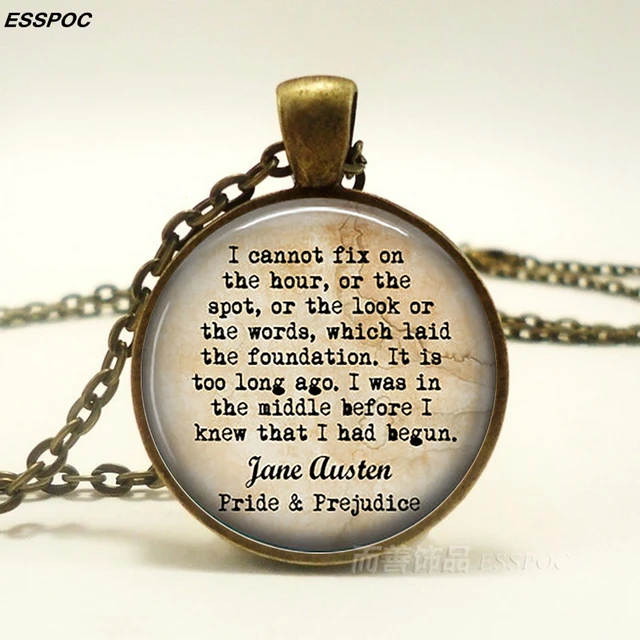 제인 오스틴의 영혼을 담은 빈티지 엘레강스의 펜던트 목걸이