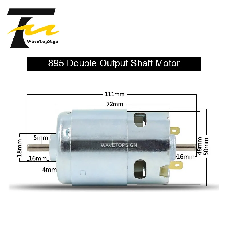 WaveTopSign микро 895 двигатель DC12 24V генератор высокой мощности 2.05A 12000 об/мин двойной