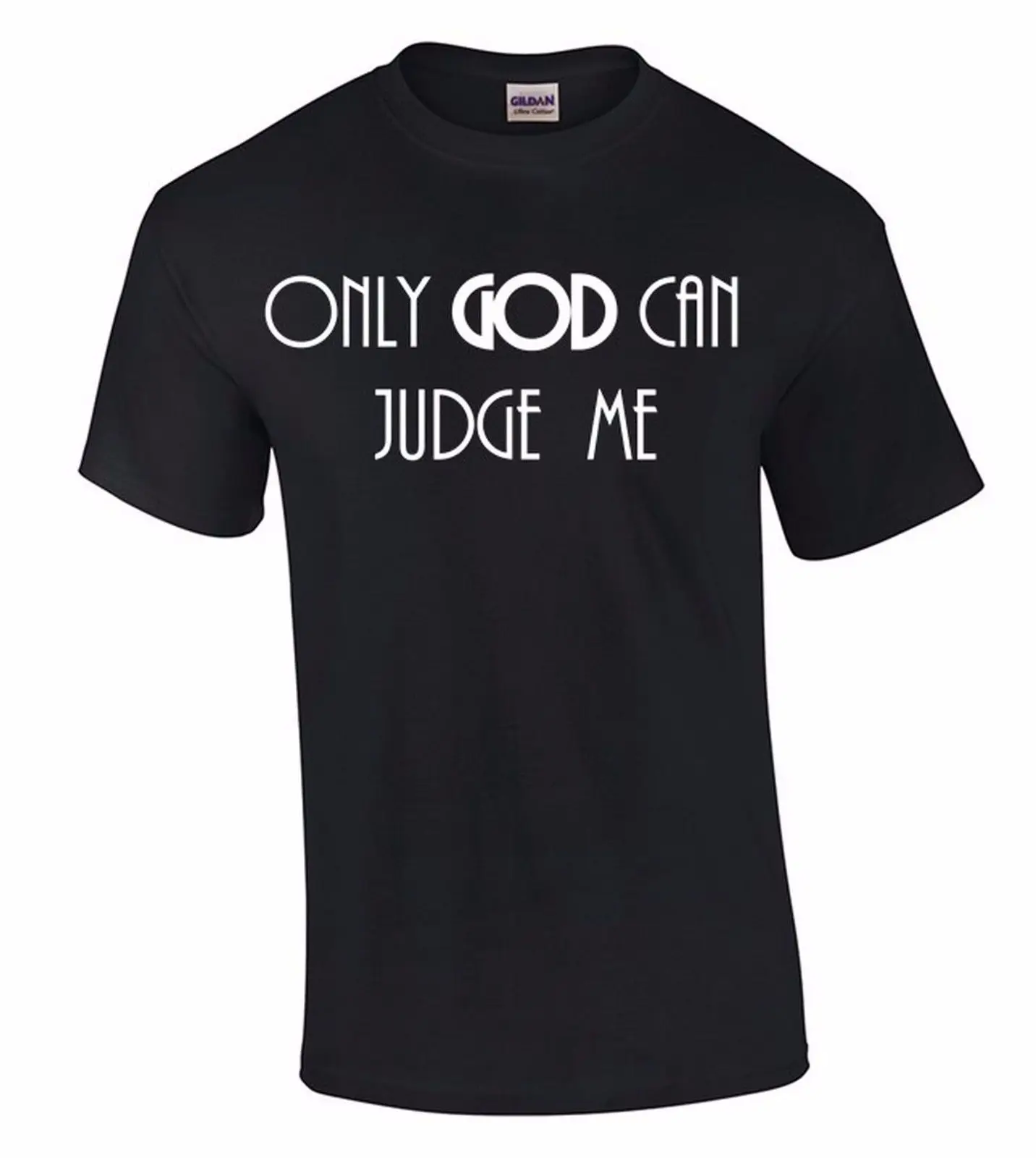 Customize Tee Shirts Regular Only God Can Judge Me  Christian Faith Jesus Christ Pray Crew Short-Sleeve Mens Tee Shirt