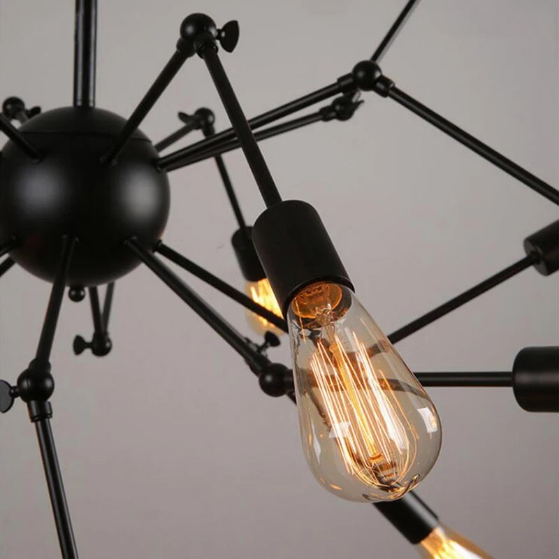 Лофт промышленный Регулируемый Паук подвесной светильник Ретро творческая личность скандинавские железные спутниковые лампы