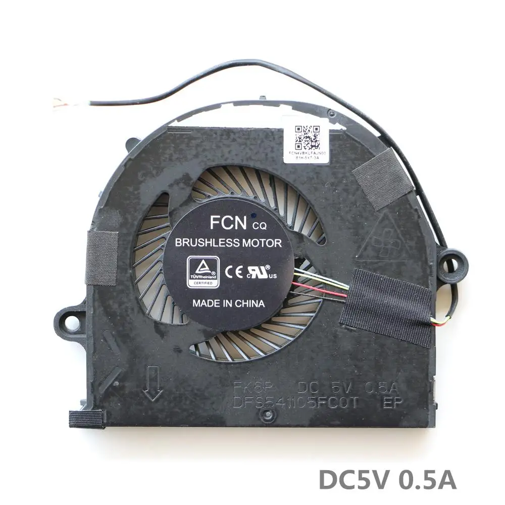 

Laptop Replacement Cooler Fan For Asus FX63V FZ63VD FX63VD Cpu Cooling Fan FCN DFS541105FC0T FK6P DC5V 0.5A