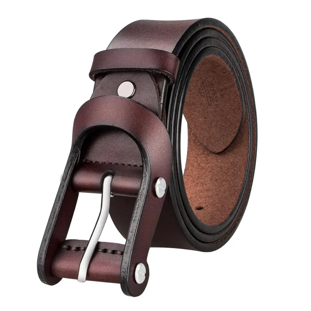 SZ-0010-B Barry.Wang 27 Styles Fashion Designer Pin Buckle Genuine Leather luxury Belts Business Male Pin Buckle Belts for Men