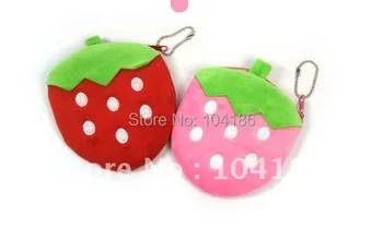 

24PCS Strawberry Design Mini 10CM Coin Purse Pouch ; Bags Pouch Handbag Wallet Pendant Storage Case Bag