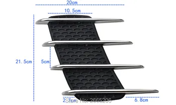 

2pcs 3D Shark Gills Car Stickers Flow Fender Decor Car styling for SsangYong korando kyron rexton 2 rodius actyon accessories