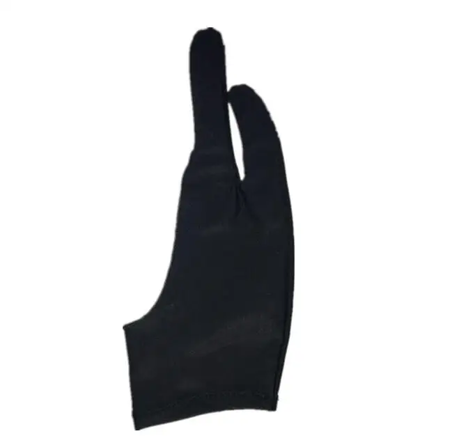 1 шт. Новые перчатки для рисования художника для любого графического планшета черный 2 пальца анти-обрастающий, как для правой, так и для левой руки свободный размер
