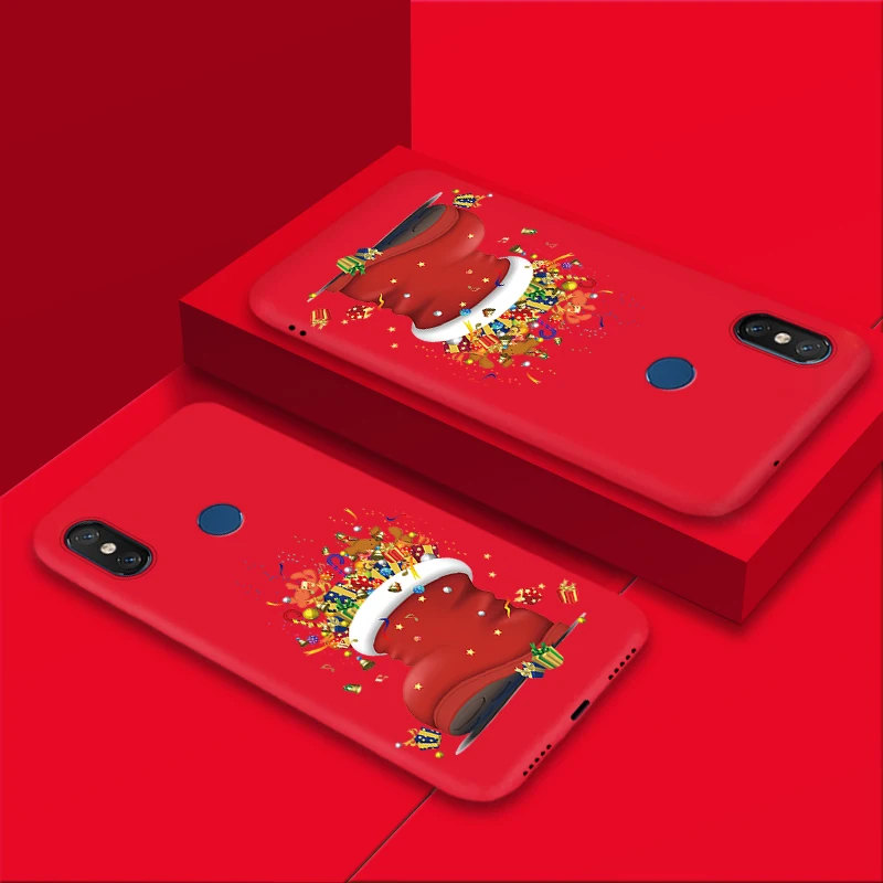 Рождественский чехол JURCHEN для телефона Xiaomi Mi 8 SE Lite 6 Xiomi A2 6X силиконовый мягкий