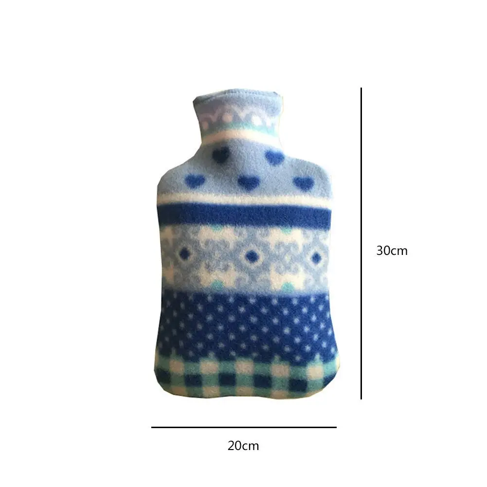 2000 мл бутылка для горячей воды большая с одной стороны флисовая ткань крышка может быть оснащена ПВХ бутылка для горячей воды резиновая бутылка для горячей воды