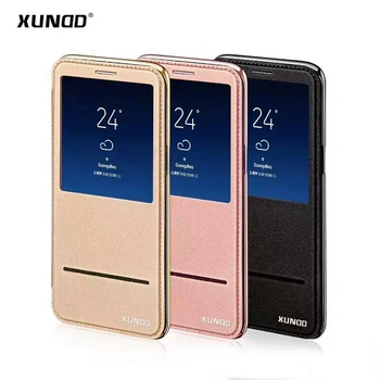

XUNDD Peik series Luxury Flip cover case for Samsung Galaxy S8 / S8 plus hard PC Clear Back case with view window drop shipping