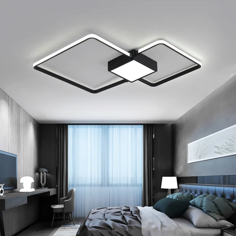 

Modern LED Ceiling Lights For Living Room Bedroom Study lamparas de techo White/Black LED Ceiling Lamp Home Lighting AC85-265V
