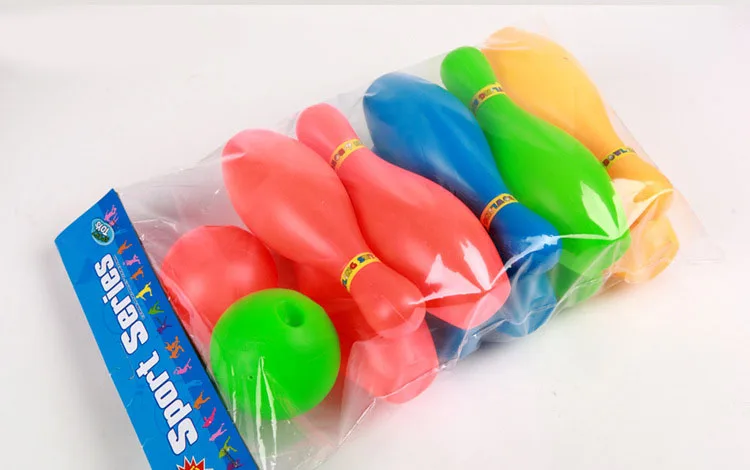 discounted  10pcs/Set 17cm Parent-child toys Plastic Bowling Toys Educational Toy Funny Children Toy Sports