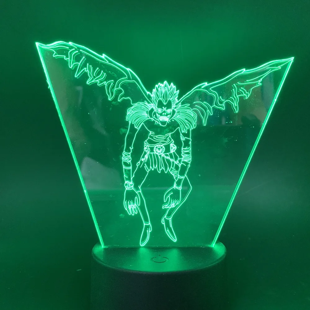 

Bedroom Decor Lamp 3d Japanese Manga Death Note Ryuk Figure Led Night Light Touch Sensor Color Changing Nightlight for Kid Child
