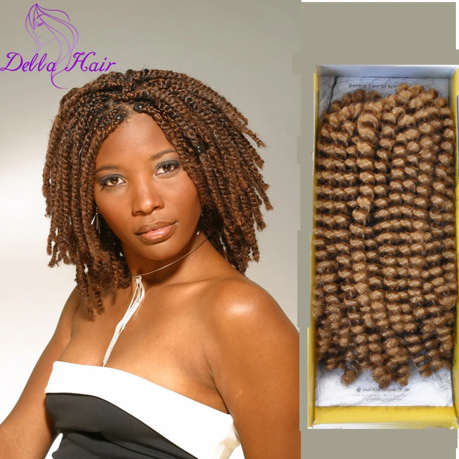 10" Afro Kinky Twist Hair Crochet Braids Ombre Synthetic Marlybob