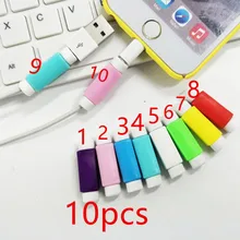 10pcs lot Cable Protector Saver USB Charging Data Line Lightning Saver Protective Sleeves For iPhone 5s